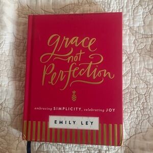 Grace Not Perfection Hardcover Journal by Emily Ley - Hot Pink & Gold